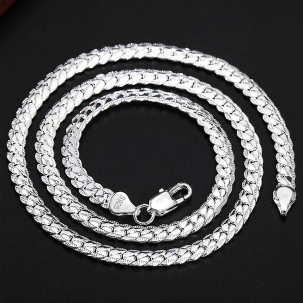 NEW “20” 925 STERLING SILVER SNAKE CHAIN NECKLACE - Picture 2 of 5